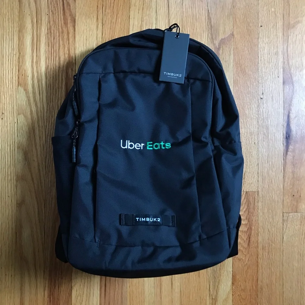 Timbuk2 Parkside Eco X Uber Eats Black Delivery Backpack NWT